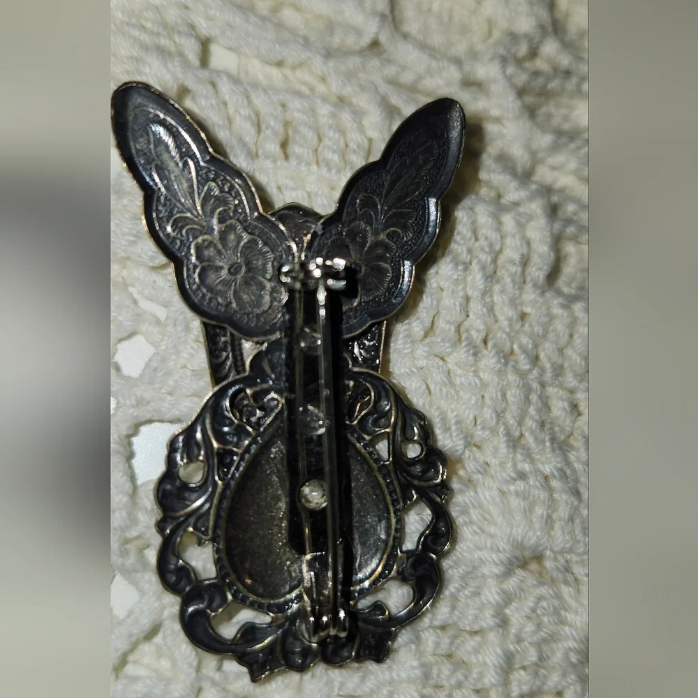 Vintage Style Silver Rabbit Brooch - Picture 3 of 6